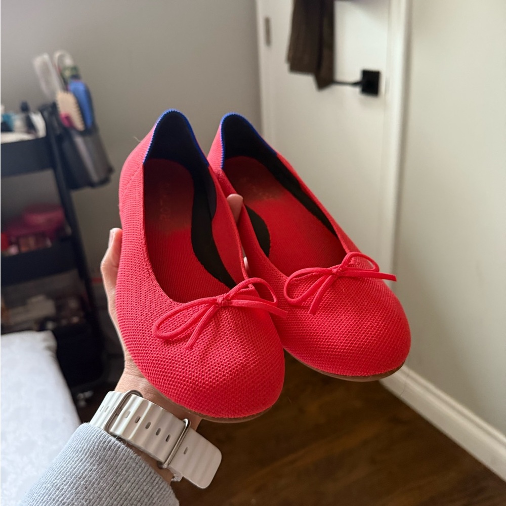 Rothy's Vibrant Red Ballet Flats
